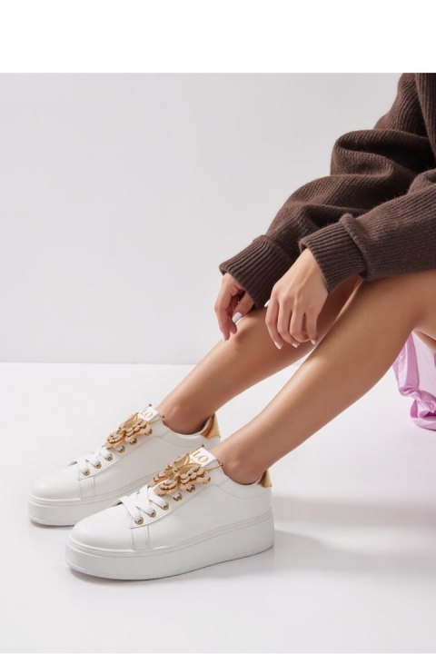 Damskie Sneakersy BUTTERFLY LUX ? Gold - Inello Inello Damskie Sneakersy BUTTERFLY LUX ? Gold - Inello Inello