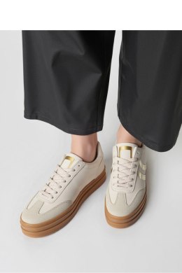 Damskie Sneakersy LUMI Beige/Lt.Gold - Inello Inello