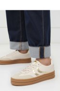 Damskie Sneakersy LUMI Beige/Lt.Gold - Inello Inello Damskie Sneakersy LUMI Beige/Lt.Gold - Inello Inello