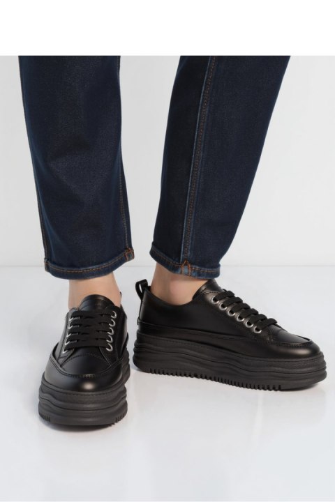 Damskie Sneakersy PLATFORMIA ? Black - Inello Inello Damskie Sneakersy PLATFORMIA ? Black - Inello Inello