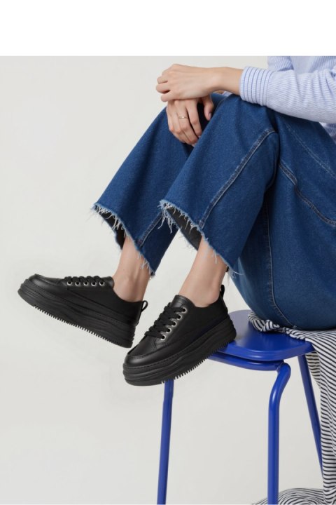 Damskie Sneakersy PLATFORMIA ? Black - Inello Inello Damskie Sneakersy PLATFORMIA ? Black - Inello Inello