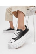 Damskie Sneakersy PLATFORMIA ? Black White - Inello Inello Damskie Sneakersy PLATFORMIA ? Black White - Inello Inello