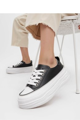 Damskie Sneakersy PLATFORMIA ? Black White - Inello Inello