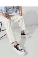 Damskie Sneakersy PLATFORMIA ? Black White - Inello Inello Damskie Sneakersy PLATFORMIA ? Black White - Inello Inello