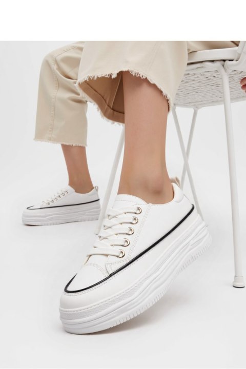 Damskie Sneakersy PLATFORMIA ? White - Inello Inello Damskie Sneakersy PLATFORMIA ? White - Inello Inello