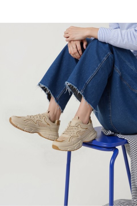 Damskie Sneakersy STELLAR ? Beige - Inello Inello Damskie Sneakersy STELLAR ? Beige - Inello Inello