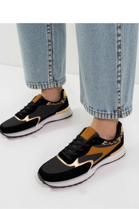 Damskie Sneakersy VELORE ? Black Gold - Inello Inello Damskie Sneakersy VELORE ? Black Gold - Inello Inello