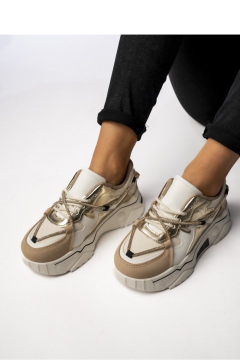 Damskie Sneakersy VEYRA BEIGE - Inello Inello Damskie Sneakersy VEYRA BEIGE - Inello Inello