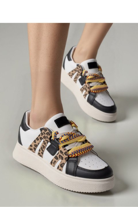 Damskie Sneakersy WEAVEX WH/BLACK - Inello Inello Damskie Sneakersy WEAVEX WH/BLACK - Inello Inello