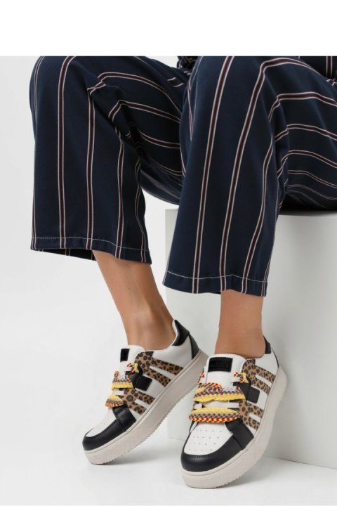 Damskie Sneakersy WEAVEX WH/BLACK - Inello Inello Damskie Sneakersy WEAVEX WH/BLACK - Inello Inello