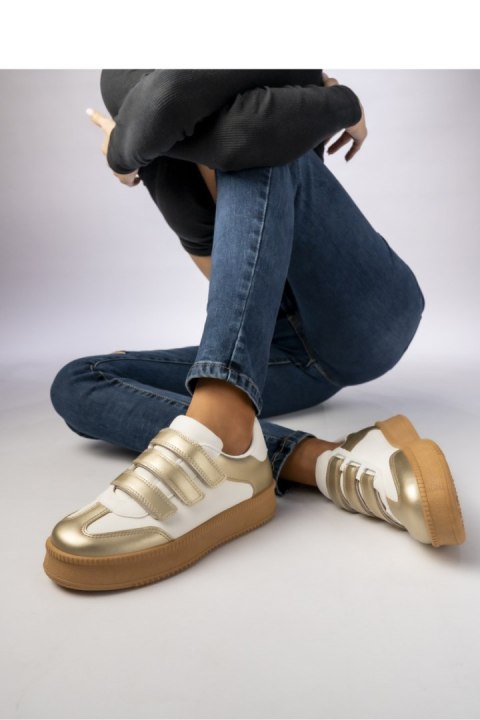 Damskie Sneakersy ? Złote AURORA GOLD - Inello Inello Damskie Sneakersy ? Złote AURORA GOLD - Inello Inello