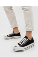 Damskie Trampki VELTRO BLACK ? Klasyczne Buty na Platformie - Inello Inello Damskie Trampki VELTRO BLACK ? Klasyczne Buty na Platformie - Inello Inello