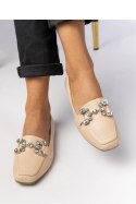 DAMSKIE MOKASYNY ELEA BEIGE - Inello Inello DAMSKIE MOKASYNY ELEA BEIGE - Inello Inello