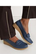 Damskie Mokasyny ALORA DARK BLUE - Inello Inello Damskie Mokasyny ALORA DARK BLUE - Inello Inello