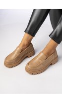 Damskie Mokasyny ? Ciemny beż RIVIA KHAKI - Inello Inello Damskie Mokasyny ? Ciemny beż RIVIA KHAKI - Inello Inello
