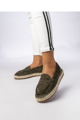 Damskie Mokasyny ? Khaki LUMI GREEN - Inello Inello