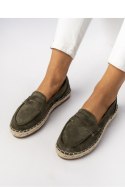Damskie Mokasyny ? Khaki LUMI GREEN - Inello Inello Damskie Mokasyny ? Khaki LUMI GREEN - Inello Inello