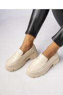 Damskie Mokasyny ? Kremowe MILANO BEIGE - Inello Inello Damskie Mokasyny ? Kremowe MILANO BEIGE - Inello Inello