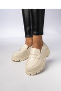 Damskie Mokasyny ? Kremowe MILANO BEIGE - Inello Inello Damskie Mokasyny ? Kremowe MILANO BEIGE - Inello Inello