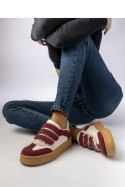 Damskie Sneakersy ? Bordowe AURORA WINE - Inello Inello Damskie Sneakersy ? Bordowe AURORA WINE - Inello Inello