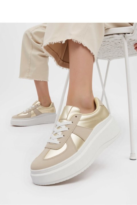 Damskie Sneakersy CITY CHIC GOLD - Inello Inello Damskie Sneakersy CITY CHIC GOLD - Inello Inello