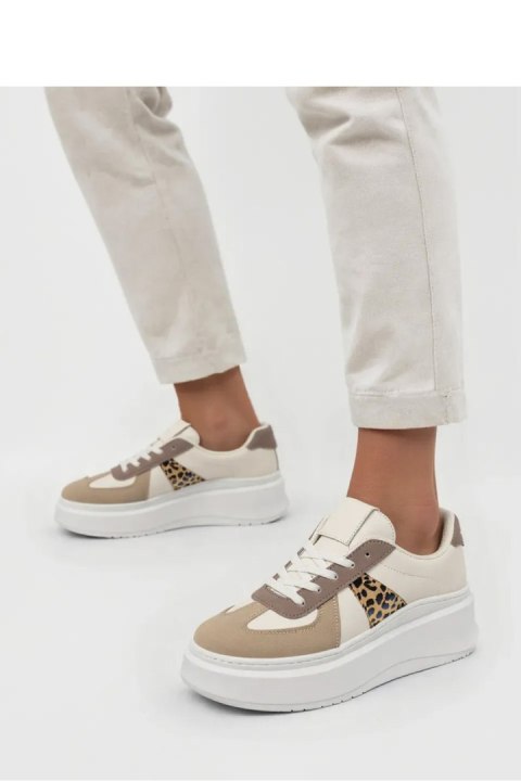Damskie Sneakersy CITY CHIC KHAKI - Inello Inello Damskie Sneakersy CITY CHIC KHAKI - Inello Inello