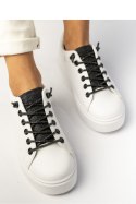 Damskie Sneakersy SAVANNAH WHITE/BLACK - Inello Inello Damskie Sneakersy SAVANNAH WHITE/BLACK - Inello Inello
