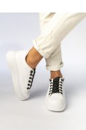 Damskie Sneakersy SAVANNAH WHITE/BLACK - Inello Inello Damskie Sneakersy SAVANNAH WHITE/BLACK - Inello Inello