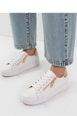 Damskie Sneakersy SAVONA WHITE CHAMPAGNE ? Stylowe Buty na Platformie - Inello Inello