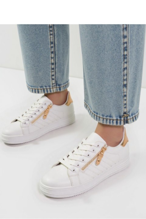 Damskie Sneakersy SAVONA WHITE CHAMPAGNE ? Stylowe Buty na Platformie - Inello Inello Damskie Sneakersy SAVONA WHITE CHAMPAGNE ? Stylowe Buty na Platformie - Inello Inello