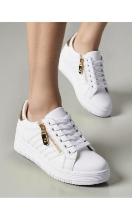 Damskie Sneakersy SAVONA WHITE CHAMPAGNE ? Stylowe Buty na Platformie - Inello Inello