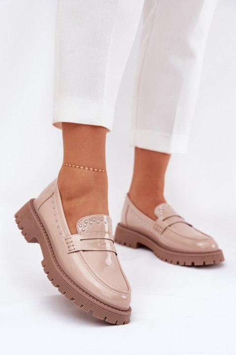 Mokasyny Model Nallae W-28 Beige - Step in style Step in style Mokasyny Model Nallae W-28 Beige - Step in style Step in style
