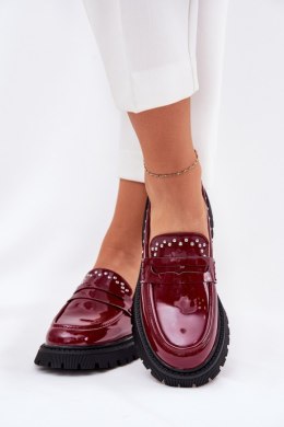Mokasyny Model Nallae W-28 Bordo - Step in style Step in style