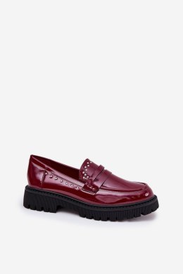 Mokasyny Model Nallae W-28 Bordo - Step in style Step in style