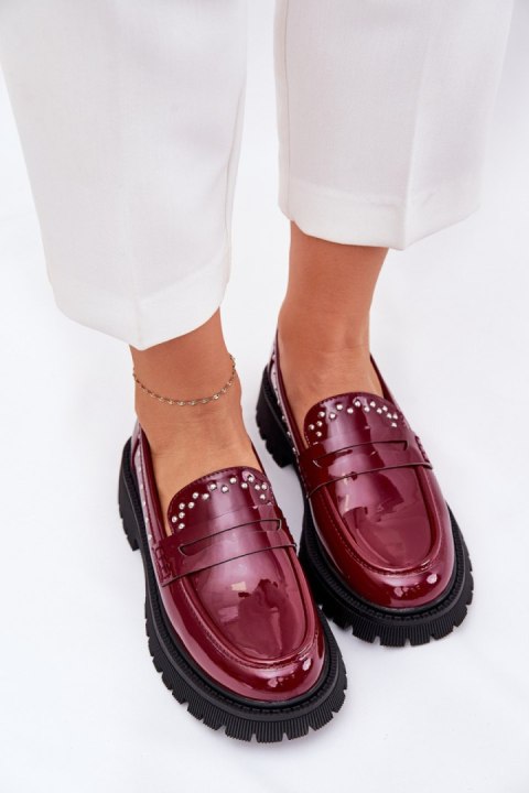 Mokasyny Model Nallae W-28 Bordo - Step in style Step in style Mokasyny Model Nallae W-28 Bordo - Step in style Step in style