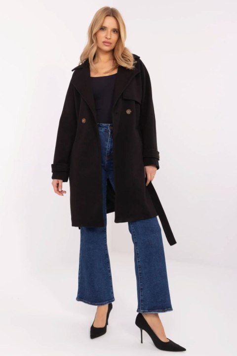 Płaszcz Damski Model TW-PL-BI-2309.86 Black - Och Bella Och Bella Płaszcz Damski Model TW-PL-BI-2309.86 Black - Och Bella Och Bella