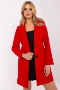 Płaszcz Damski Model TW-PL-BI-25533.18 Red - Och Bella Och Bella Płaszcz Damski Model TW-PL-BI-25533.18 Red - Och Bella Och Bella