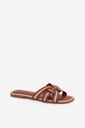 Sandał Klapki Model Acimine 0739-CLA-1 Brown - Step in style Step in style Sandał Klapki Model Acimine 0739-CLA-1 Brown - Step in style Step in style