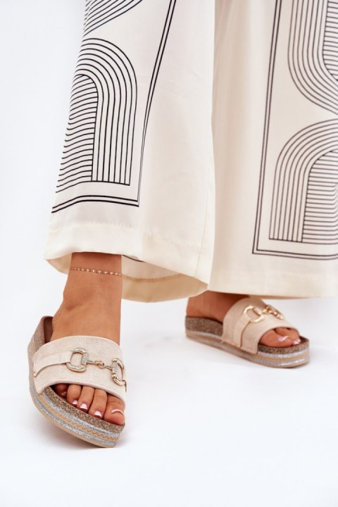 Sandał Klapki Model Morisela M538 Beige - Step in style Step in style Sandał Klapki Model Morisela M538 Beige - Step in style Step in style