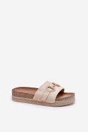 Sandał Klapki Model Morisela M538 Beige - Step in style Step in style Sandał Klapki Model Morisela M538 Beige - Step in style Step in style