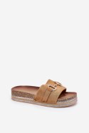 Sandał Klapki Model Morisela M538 Camel - Step in style Step in style Sandał Klapki Model Morisela M538 Camel - Step in style Step in style