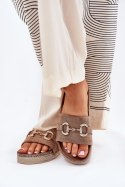Sandał Klapki Model Morisela M538 Khaki - Step in style Step in style Sandał Klapki Model Morisela M538 Khaki - Step in style Step in style