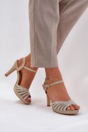 Sandały Model DA MR1038-33 Gold - Step in style Step in style Sandały Model DA MR1038-33 Gold - Step in style Step in style
