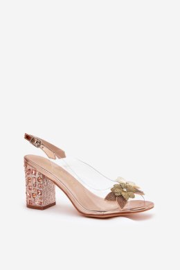 Sandały Model DA MR38-331 Pink Gold - Step in style Step in style