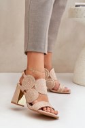 Sandały Model Delariona M502 Dark Beige - Step in style Step in style Sandały Model Delariona M502 Dark Beige - Step in style Step in style