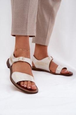Sandały Model Zazoo 3014 Złoty Przecierany - Step in style Step in style