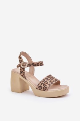 Sandały Model Zazoo 40386 Panterka Brown/Beige - Step in style Step in style