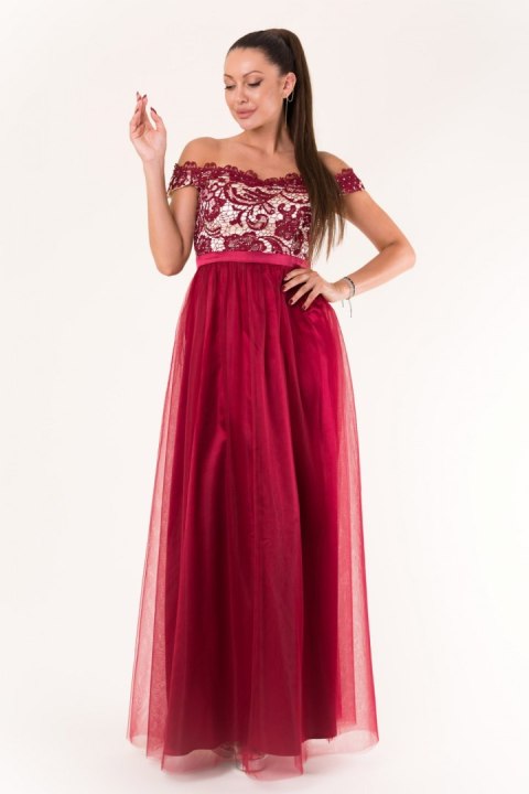 Sukienka Model 18509 Bordo - YourNewStyle YourNewStyle