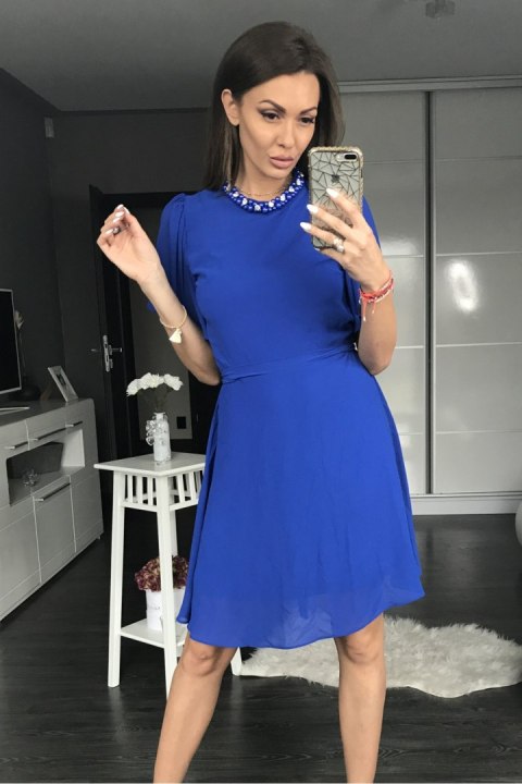 Sukienka Wizytowa Model 17798 Cobalt - YourNewStyle YourNewStyle Sukienka Wizytowa Model 17798 Cobalt - YourNewStyle YourNewStyle