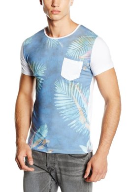 Tshirt Męski Model 17162 Blue/White - YourNewStyle YourNewStyle